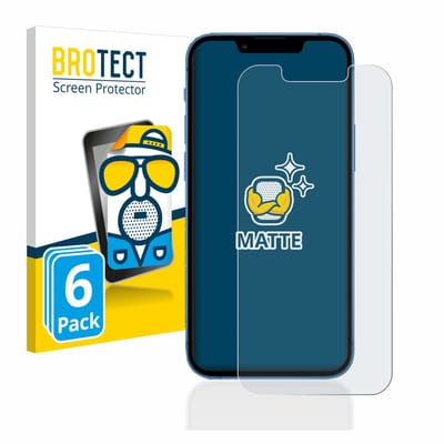 BROTECT - Screenprotector voor Apple iPhone 13 mini - Folie Beschermfolie matte 6 Stuks