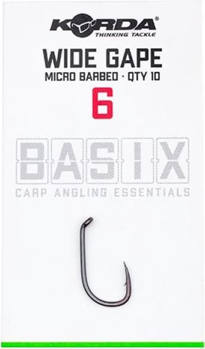 Korda Basix Wide Gape Micro Barbed #6