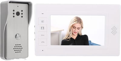 Video Deurbel Systeem - Beveiligingscamera Kit - Veilig Thuis - 7 Inch Kleurenscherm - 120 Graden Kijkhoek - Zilver