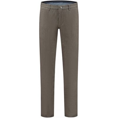 Com4 Broek Modern Chino Collection Fine Mini Pattern Bruin / male