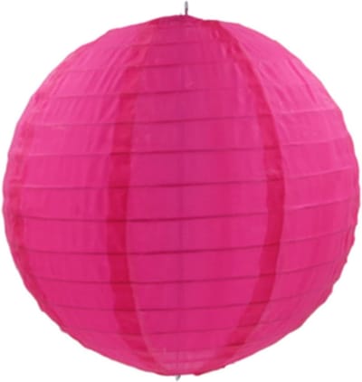 Nylon Lantaarns - Zijde Lampion - Feestelijke Decoratie - Waterdicht Materiaal - 8 inch - Roze