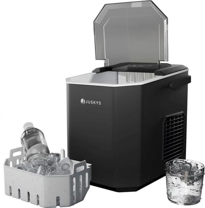 Juskys IJsblokjesmachine IceOracle - Zwart - Incl. Toebehoren