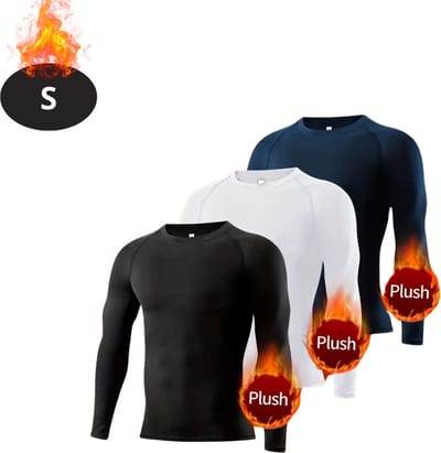 Bovista Thermokleding Heren - Thermoshirt - Thermoset 3 Stuks - Polyester - Winter - Lange Mouwen - Zwart - S