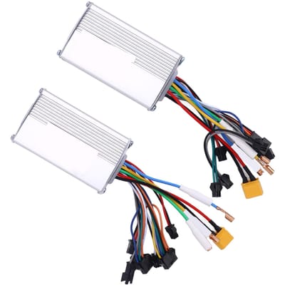 Contrôleur de Moteur à Double Entraînement 48V 25A 1200W Contrôleur de Moteur Brushless à Double Entraînement Avant Arrière pour Vélo Électrique Scooter white