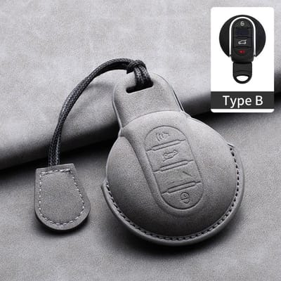 Leren Autotoets Afstandsbediening Sleuteletui Cover Voor Bmw Mini Cooper F55 F56 F57 F54 F60 Jcw Clubman Countryman Auto Sleutelhanger Houder Accessoires