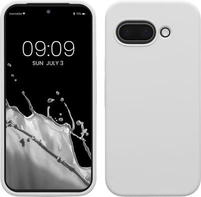 kwmobile telefoonhoesje geschikt voor Google Pixel 9a - Hoesje met siliconen coating - Smartphone case in mat wit