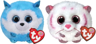 Ty - Knuffel - Teeny Puffies - Prince Husky & Tabor Tiger