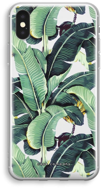 Case Company® - Hoesje geschikt voor iPhone XS hoesje - Bananenbladeren - Soft Cover Telefoonhoesje - Bescherming aan alle Kanten en Schermrand