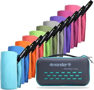microvezel handdoeken, in 10 kleuren, sneldrogende sporthanddoek, absorberend, ultralichte reishanddoek voor fitness, sauna, reizen, sport, yoga, groen