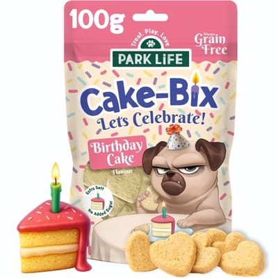 PARK LiFE Cake-Bix Birthday (Verjaardag) – Hondensnack – Zachte Koekjes – Graanvrij – Natuurlijke Traktatie - 100g