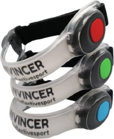 InVincer® ledarmband hardloopverlichting - Set 3 stuks Hardloop lampjes incl batterij - arm LED verlichting - Water proof - Kleur Rood/Groen/Blauw