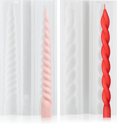 Silicone Mal voor Lange Kaarsen Maken - 2 Stuks Tapse Kaarsen Gieten