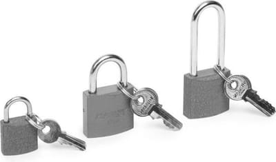 Handy - Hangslot met Sleutel set van 3 - 20MM & 32MM & 32MM - Hangsloten - Gehard staal - incl. 3 Sleutels per Slot - Slotje - BPK