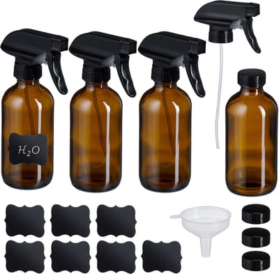 plantenspuit binnen - set van 4 - 250 ml - met accessoires - glas