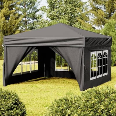 Opvouwbare Partytent - Paviljoen Tuintent - Feesten Buiten - UV- en Waterdicht - 3 x 3 m - Antraciet