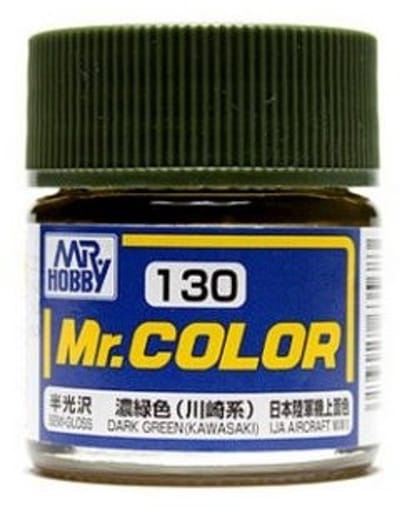 Gunze Mr. Hobby C-130 - Mr. Color 10 ml Dark Green Kawasaki - Lacquer Modelbouwverf