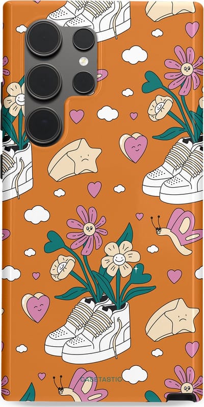 Casetastic Hoesje Geschikt voor Samsung S24 Ultra - Stijlvolle Beschermende Duo-layer Case - Hartentuin