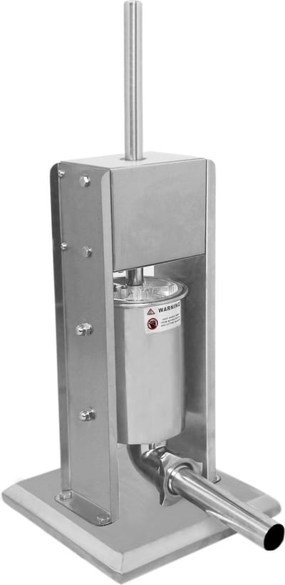 3l professionele worstenvuller - zilver - 3l - 5 trechters