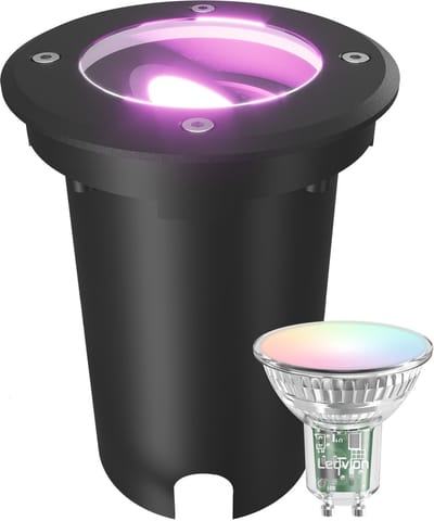 Ledvion LED Grondspot Buiten IP67 4.9W 230V 345Lm GU10 RGB dimbaar rond