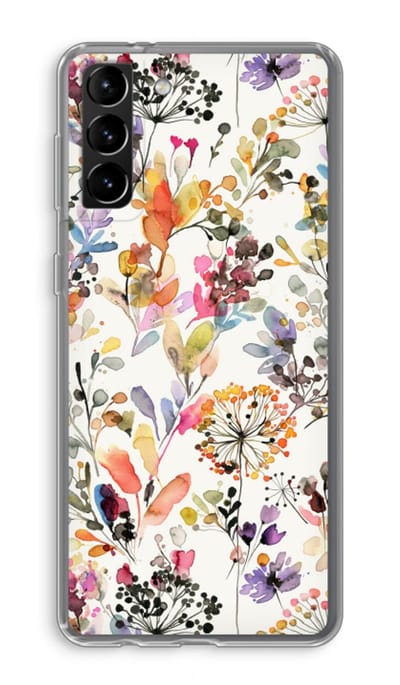Hoesje geschikt voor Samsung Galaxy S21 Plus hoesje - Wilde grassen - Soft Cover Telefoonhoesje - Bescherming aan alle Kanten en Schermrand