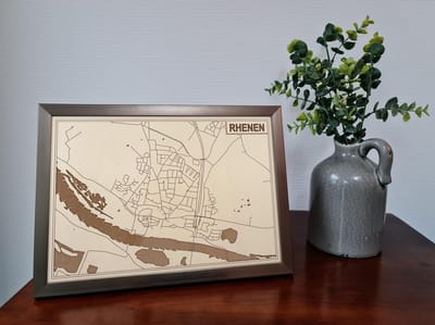 Decoratief Beeld - Houten Van Rhenen - Hout - Bekroned - Bruin - 21 X 30 Cm