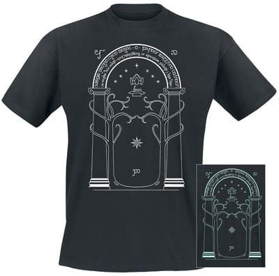 The Lord Of The Rings T-shirt - Moria - Doors Of Durin - Glow In The Dark - L tot 4XL - voor Mannen - zwart