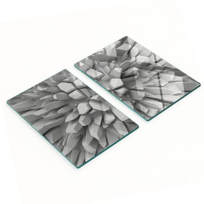Set van gehard glazen snijplanken met 3D-print, 2x40x52 cm