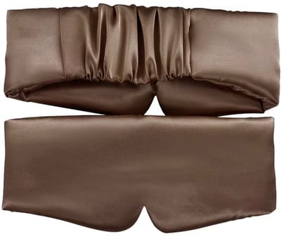 Slaapmasker - Oogmasker - Zijden Slaapmasker Voor Mannen en Vrouwen - Deep Sleep Mask - Eye Mask - Verduisterend - Donker bruin