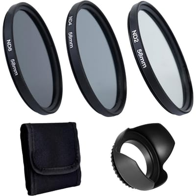 Professionele cameralensfilters Kit zonnekap voor Canon camera Dslr fotografie-accessoires gray