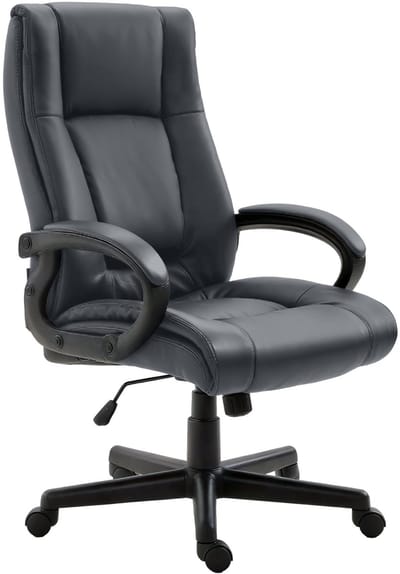 CLP XL Sparta Bureaustoel - ergonomische - voor volwassenen - kunstleer - grijs