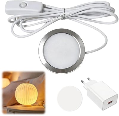3D Printer LED Lamp Set, Nachtlamp Modellen, Vervangingsonderdelen voor 3D Printen, LED Verlichting Strip, Warm Licht voor Creatieve Projecten