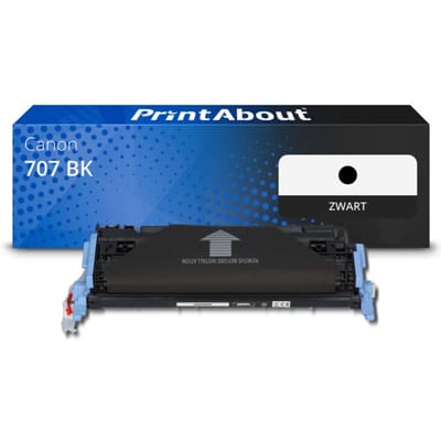 PrintAbout huismerk Toner 707 BK Zwart Geschikt voor Canon