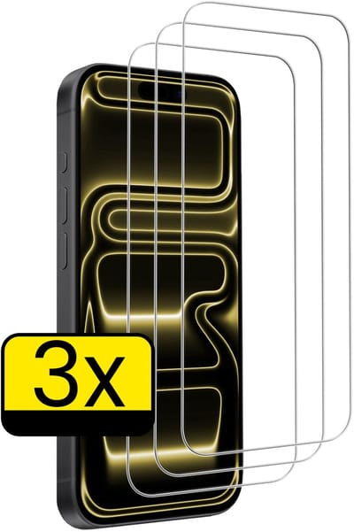 Screenprotector - Geschikt voor Apple iPhone 17 Pro - 3 Stuks - Volledige Dekking - Beschermglas - Gehard Glas - Tempered Glass - Screen Protector