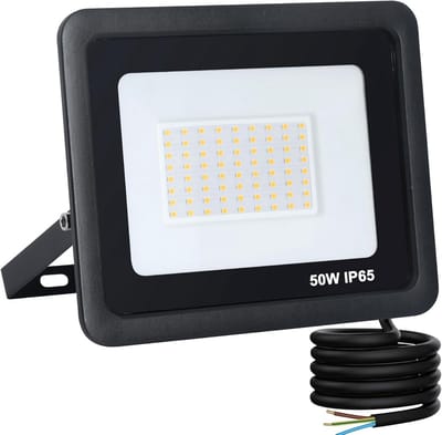 Krachtige LED Buitenlamp 50W Warm Wit - 5000 Lumen Watersparende Schijnwerper IP65