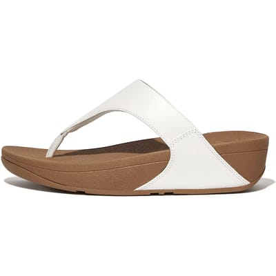 FitFlop Lulu Leather Toepost Dames Slippers - Wit