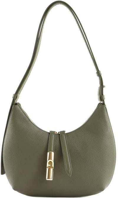FURLA Leren schoudertas Goccia Shoulder Bag Avocado groen