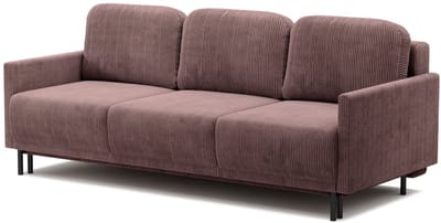 Selsey Hamiel – 3-zits slaapbank met opbergruimte, Corduroy, Paars