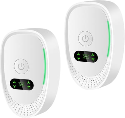Mini Luchtreiniger Plug In Ionisator Met Negatieve Ionen - Stil En Energiezuinig Luchtverfrisser Zonder Filter - Compacte Geurverwijderaar Voor Rook Huisdieren Schoenen Keuken Badkamer En Slaapkamer - Luchtreiniger Voor Thuis En Kantoor 2 Stuks