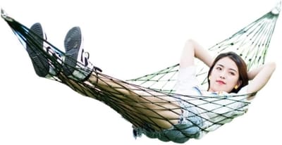 Hangmat Schommel - Nylon Relaxstoel - Buiten Ontspannen - Duurzaam Nylon Materiaal - Groen