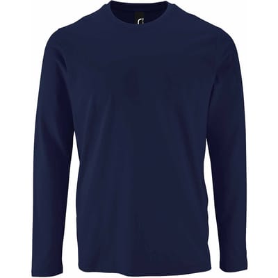 SOLS Heren Keizerlijk T-Shirt met lange mouwen (Franse marine)