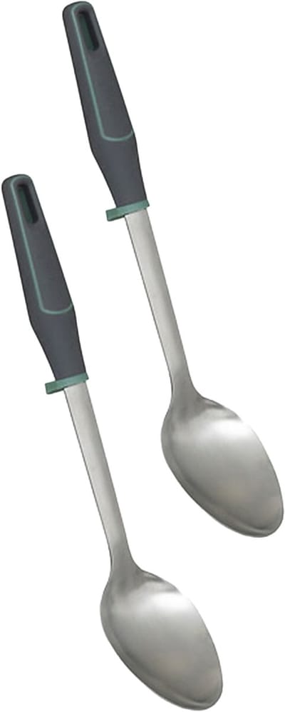 5Five Voedsel opscheplepel - 2x - zilver - RVS - 34 cm - Keukengerei/soeplepel - Robuust/duurzaam