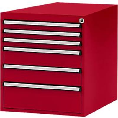 Manuflex onderbouw met schuifladen, voor werkbank Profi diepte 700 mm, robijnrood