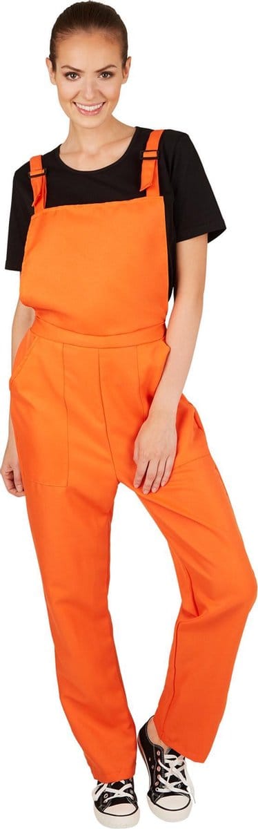 dressforfun - Tuinbroek oranje S - verkleedkleding kostuum halloween verkleden feestkleding carnavalskleding carnaval feestkledij partykleding - 301474