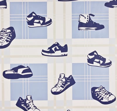 Dutch Wallcoverings Papierbehang shoes - blauw/beige