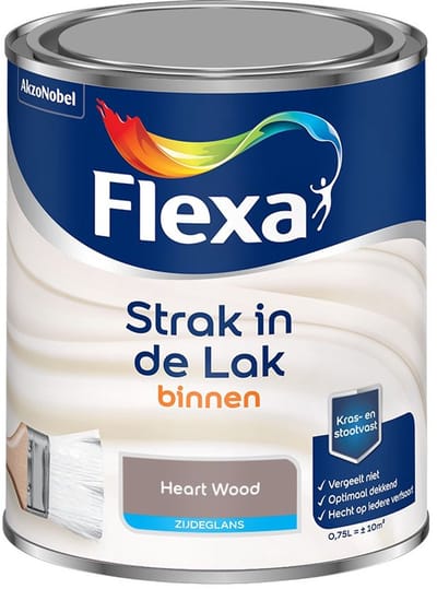 Flexa - Strak In De Lak Binnenlak Zijdeglans - Heart Wood - Mengverf - 750 Ml
