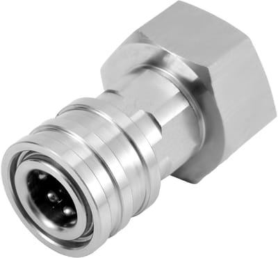 Dailygoods - Adapter voor Tuinslang - Hoge Drukreiniger - Koppeling - Zilver - Snel Verbindend - Ideaal voor Auto Wassen - 1/4 inch Quick Coupling