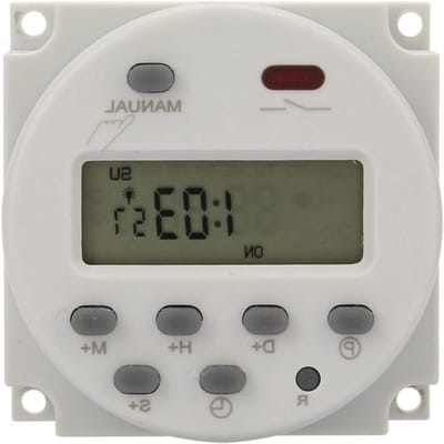 Digitale Programmeerbare Timer voor Paneel- en Wandmontage, Handmatig en Automatisch voor Huishoudelijke Apparaten en DIY Projecten