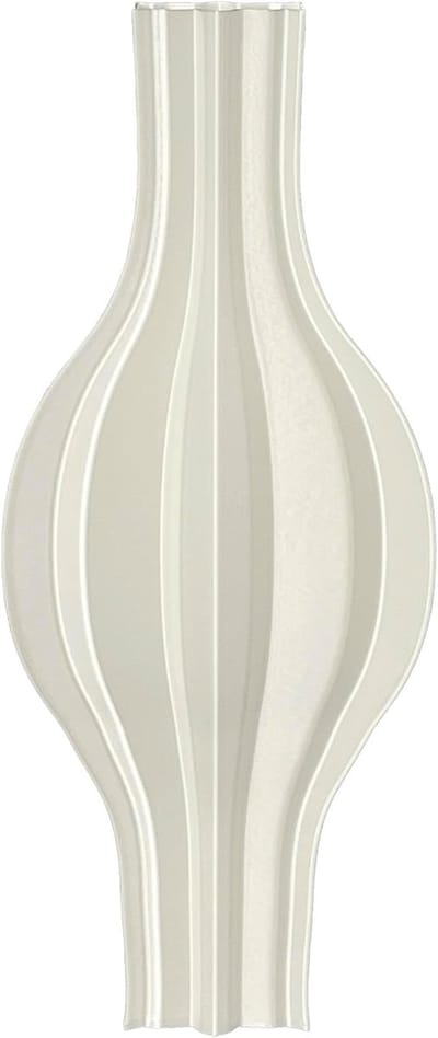 Famanu – Vaas - modern PLA - 3D print - wit - pampas - gedroogde bloemen - woonkamer - bureau