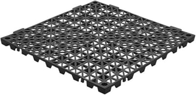 Modulaire Tegels - Drainage Vloer - Veilig Buiten - Geventileerd PVC - 30x30 cm - Zwart