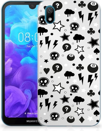Silicone Back Case Huawei Y5 (2019) Silver Punk